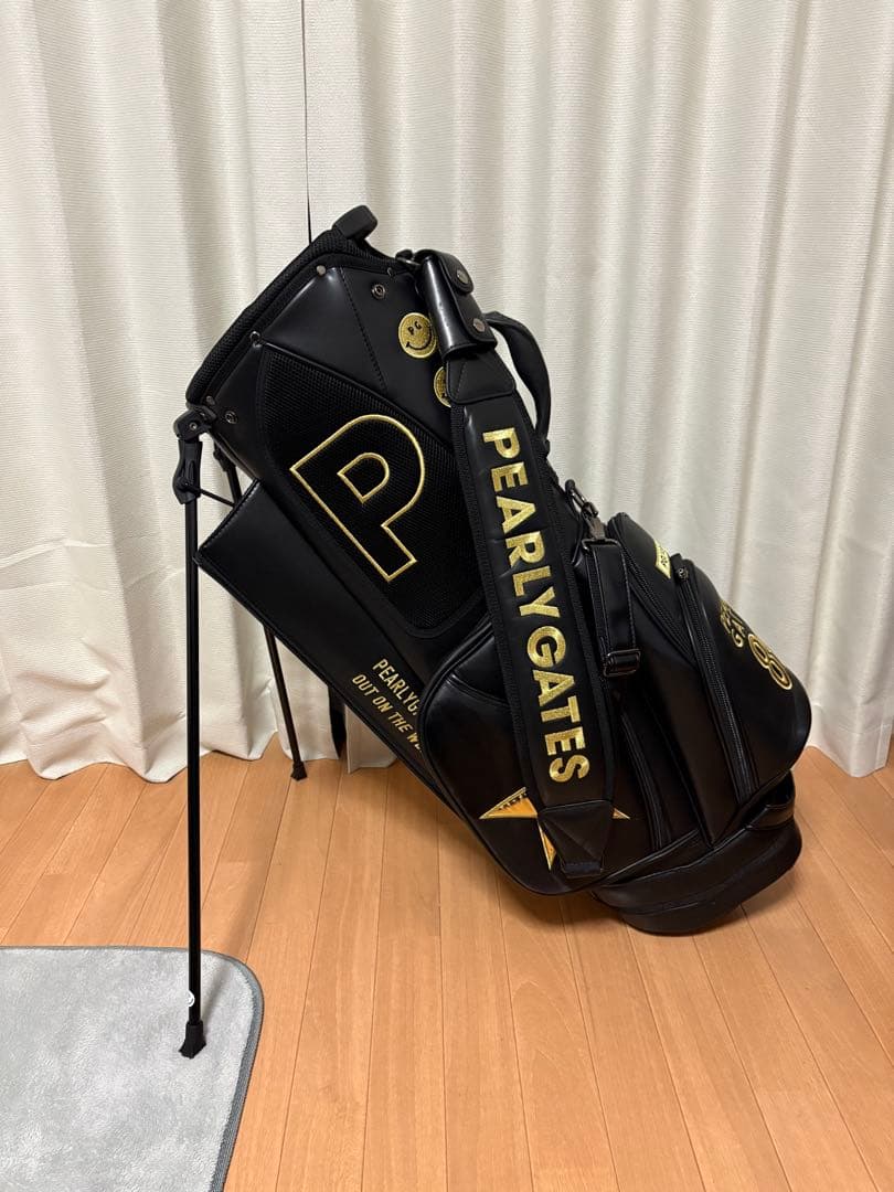 PEARLY GATES ゴルフバッグ ブラック/ゴールド原絵梨花モデル