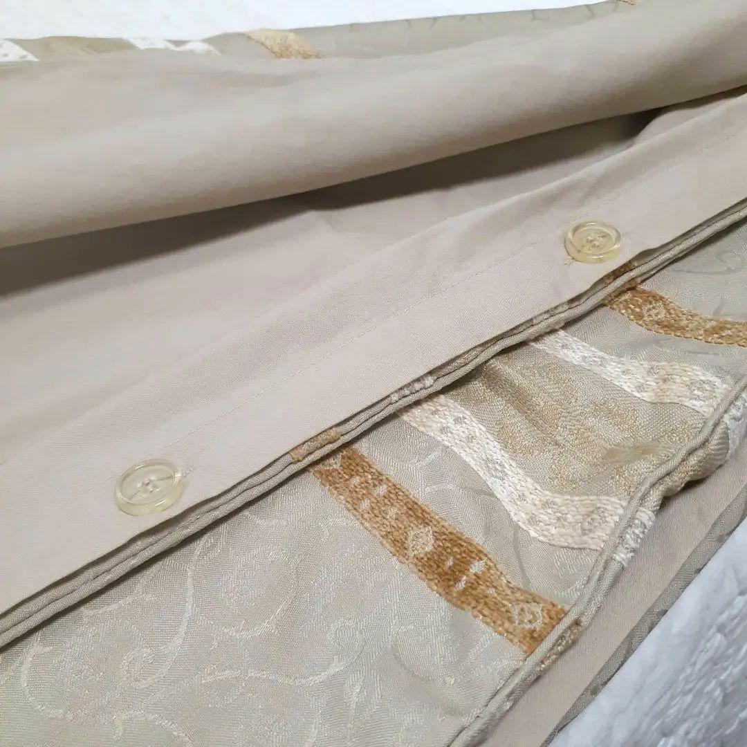 ローラアシュレイ　 ストライプ シングル布団・枕カバーセット　ベージュ系