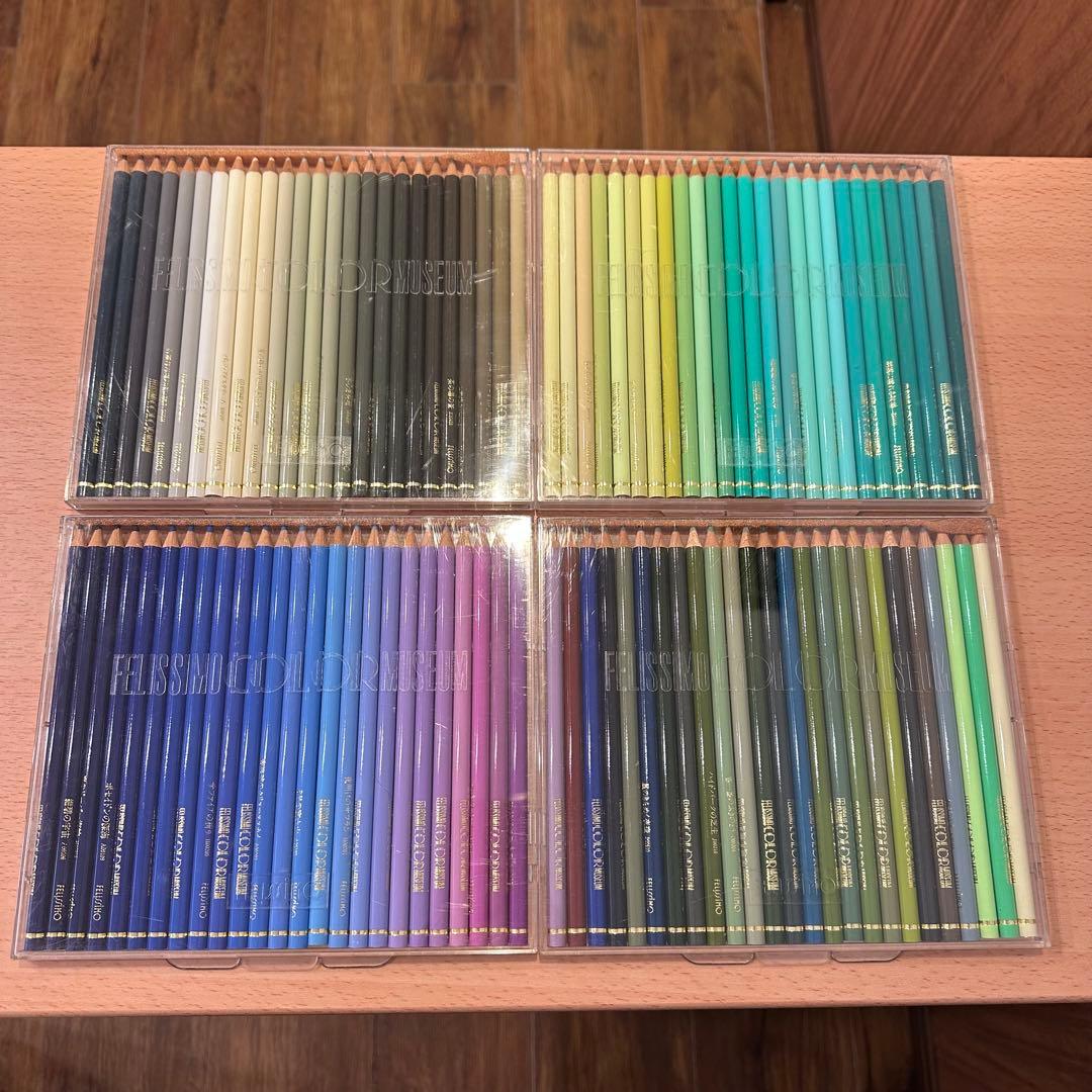 フェリシモ 色鉛筆 25色×16ケース セット 使用済み