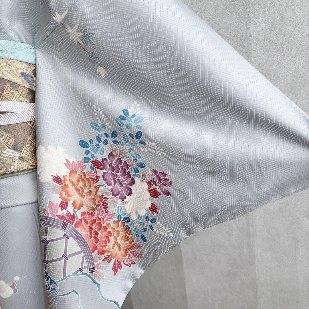 訪問着　フルセット　着物　トールサイズ　入学式　卒業式　正絹　おしどり　祝　J1