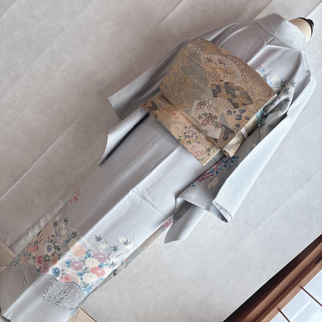 訪問着　フルセット　着物　トールサイズ　入学式　卒業式　正絹　おしどり　祝　J1