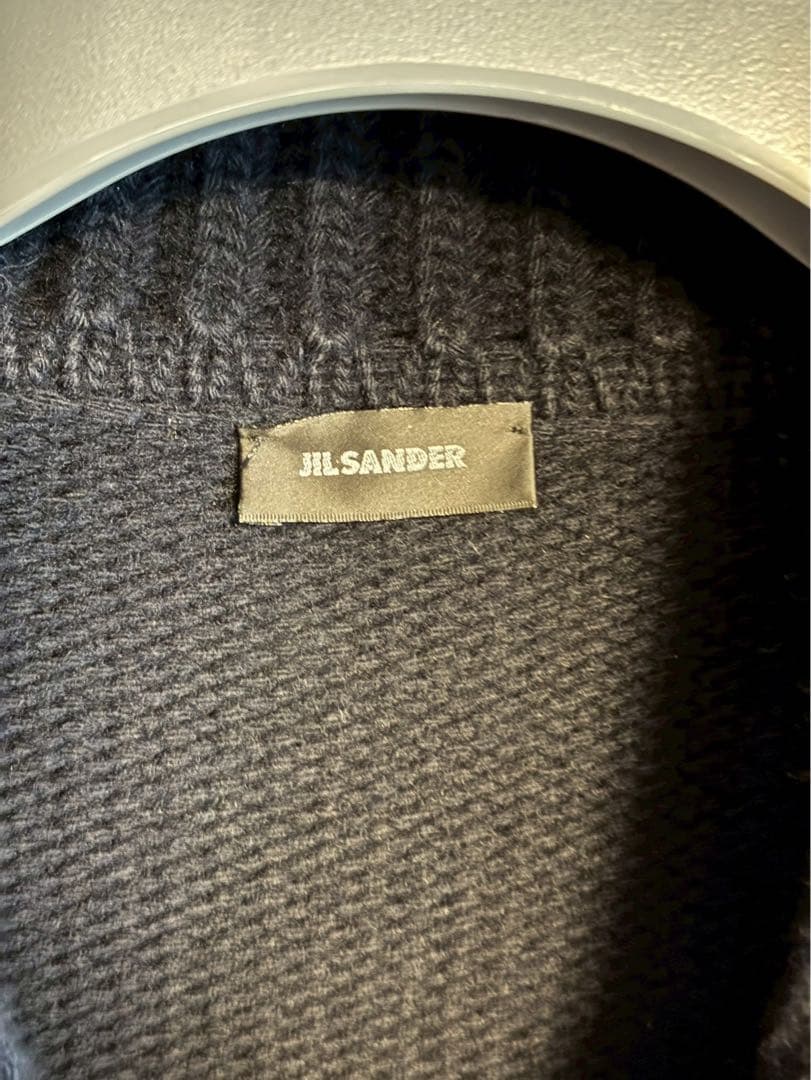 ジルサンダー　ニットジャケット　ショールカラー