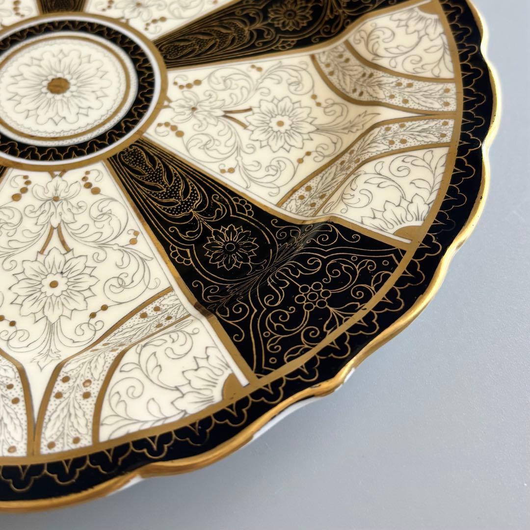 19世紀ヴィクトリア時代、サミュエル・アルコックの金彩プレート【稀少品・美術品】