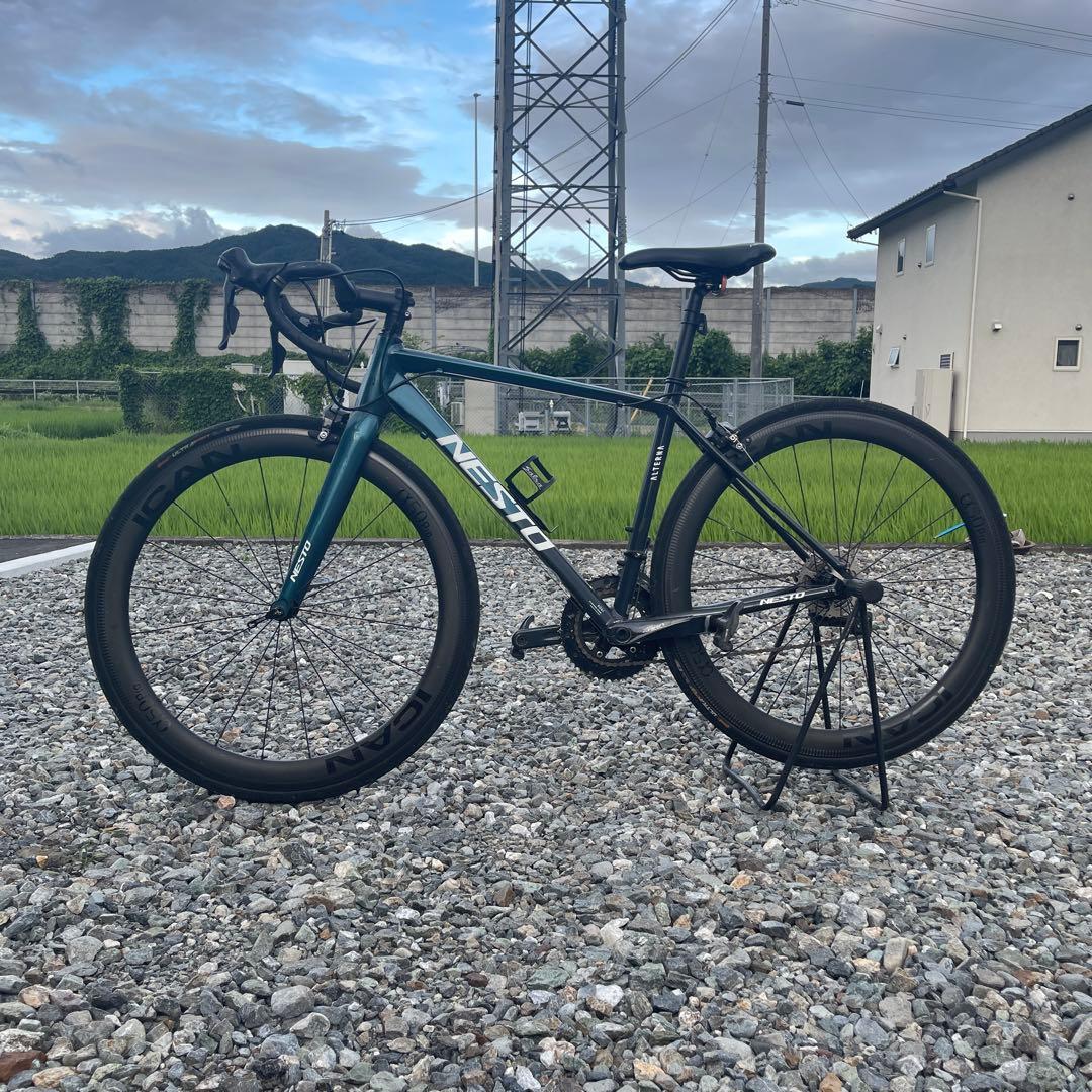 NESTO ALTERNAロードバイク ブラック/グリーン 700C