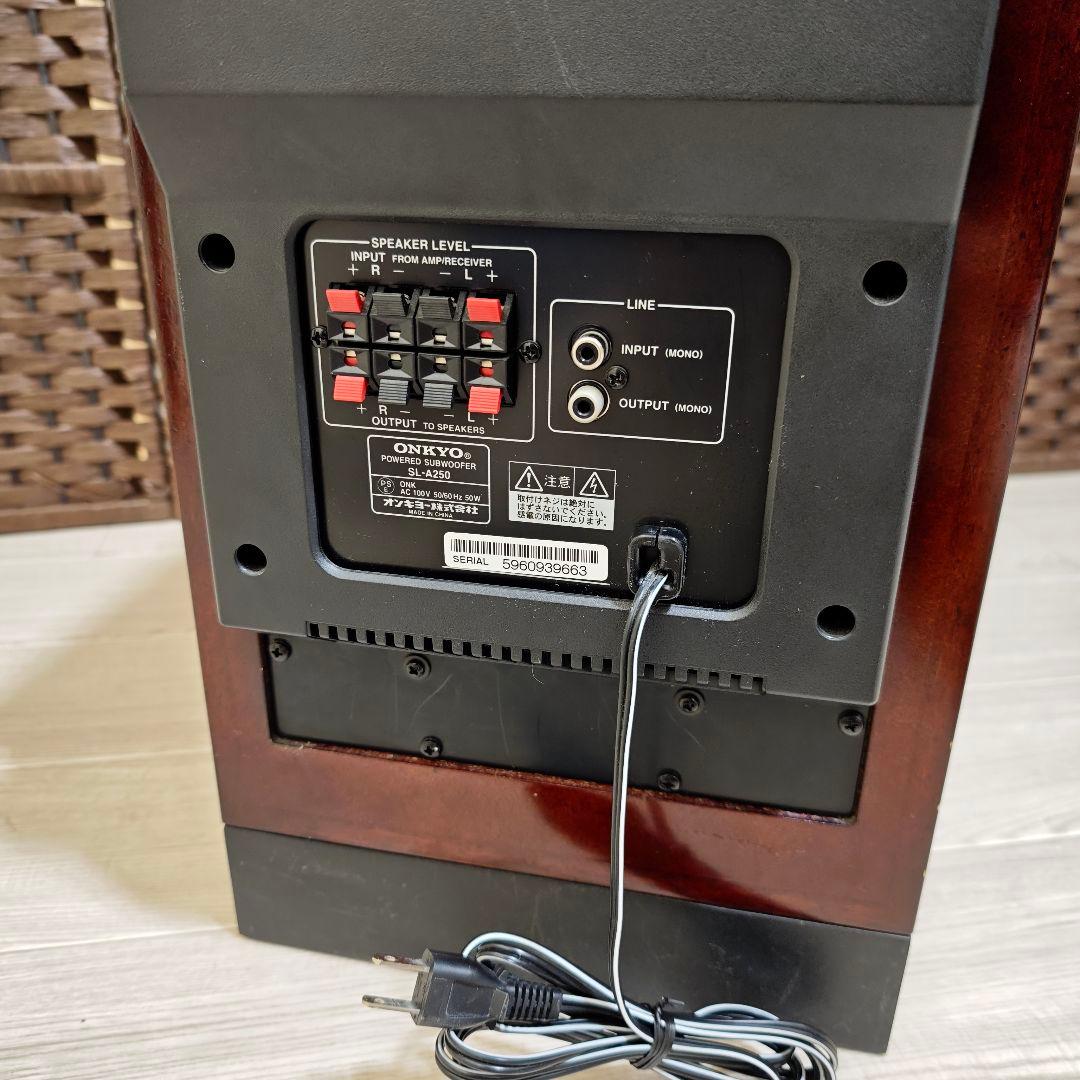 【完全動作品】ONKYO SL-A250 アンプ内蔵サブウーファー 音響機器