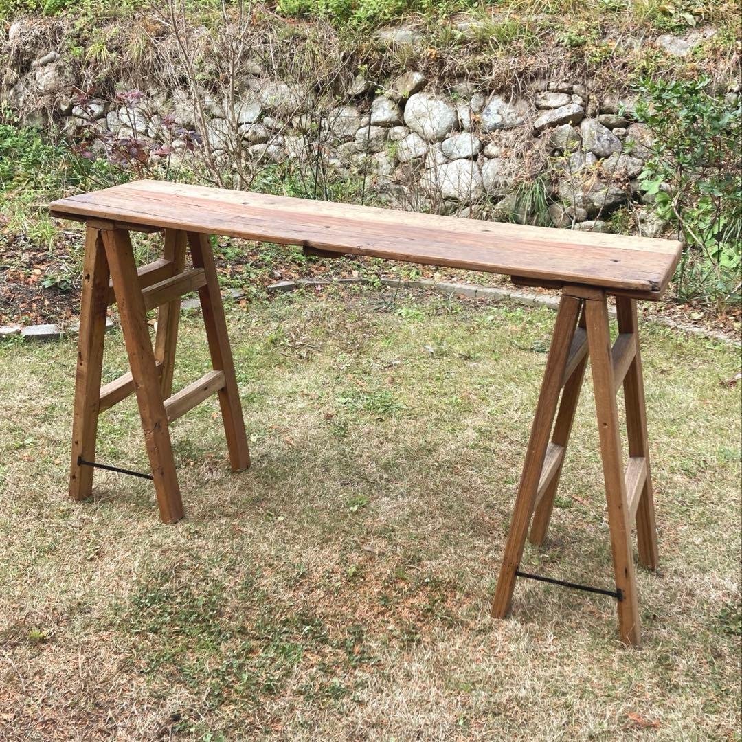 組み立て式　ビンテージ　折りたたみテーブル　アンティーク調