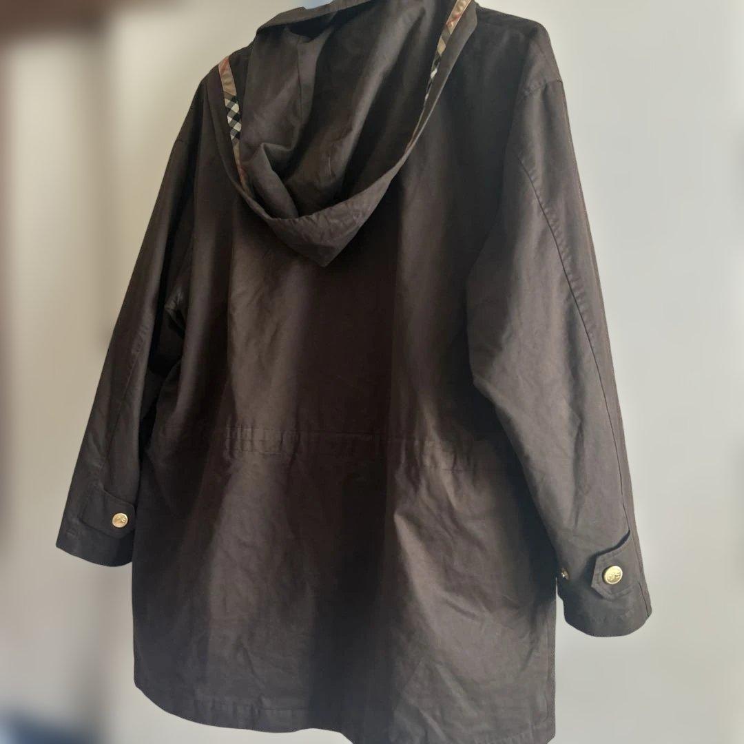 BURBERRYブラウン フード付き モッズコート