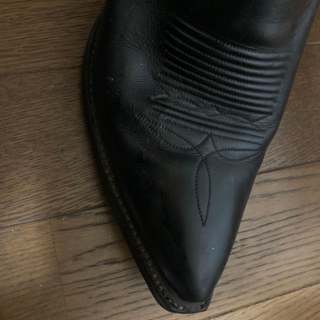 え*だ様 トニーラマ　レザー ウエスタンブーツ　ブラック used品　ヴィンテー