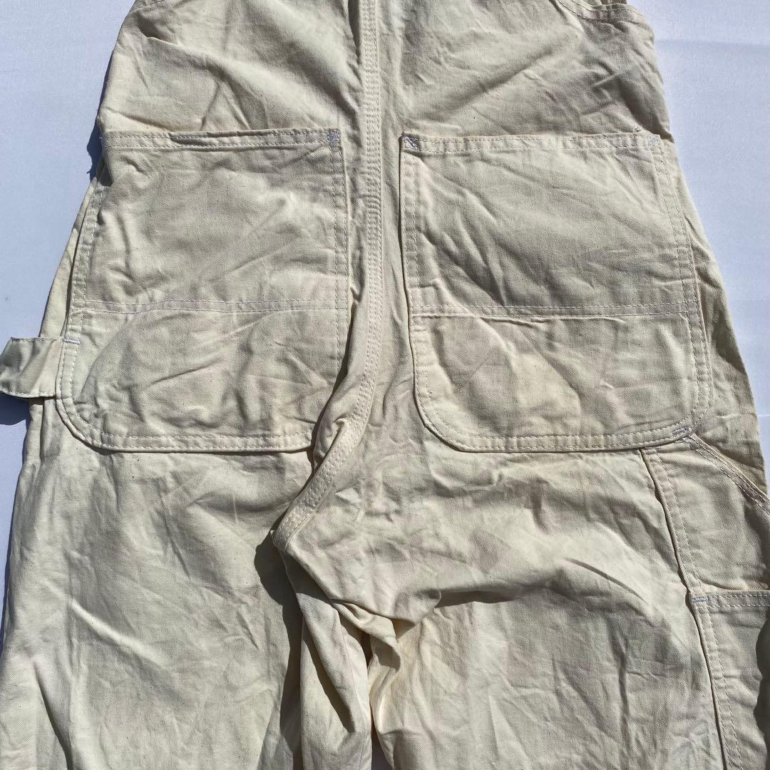 ス*ン様 90's pointer オーバーオール ホワイトキャンバス　w30