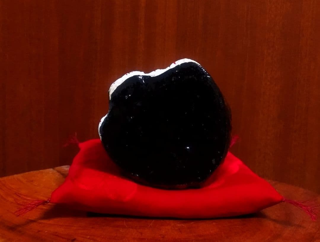 三河招き猫 親子猫 サビ猫＆クロ猫２点セット 土人形 美品