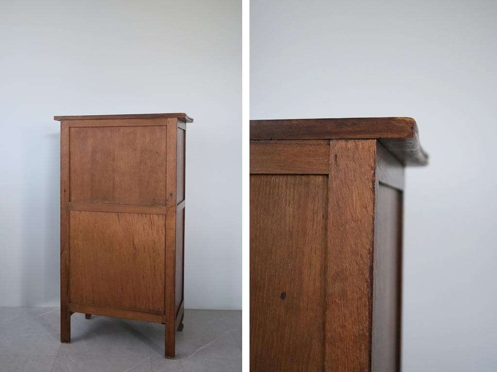 英国アンティーク猫脚ライティングビューロー/木製机/収納式デスク(90-65)