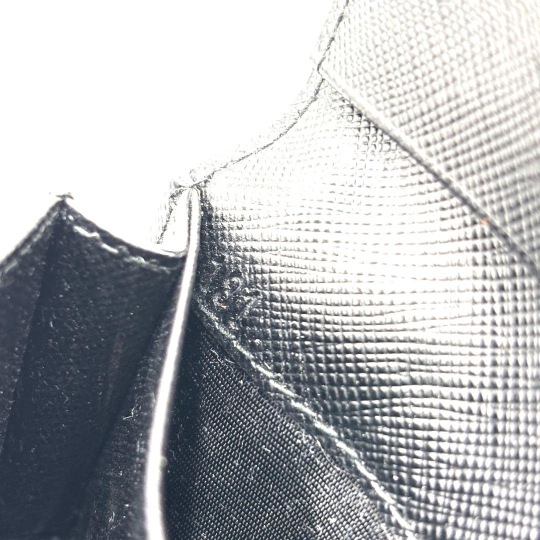 【極美品・RFIDモデル】プラダ 名刺入れ サフィアーノレザー メンズ 黒