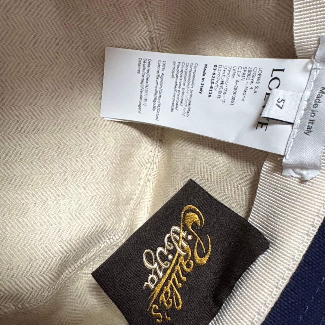 ロエベ　LOEWE ハット　バケットハット　ネイビー　サイズ57