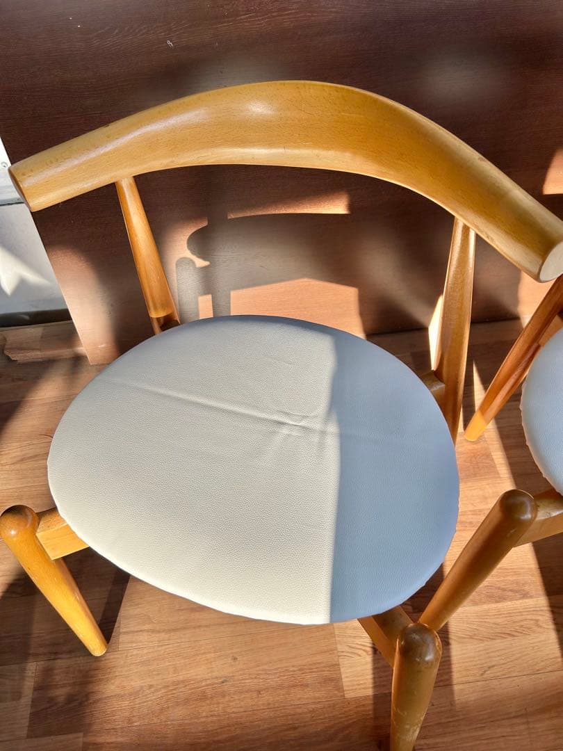 723 北欧風 ダイニングチェア 2脚セット ナチュラル 木製 おしゃれ　モダン