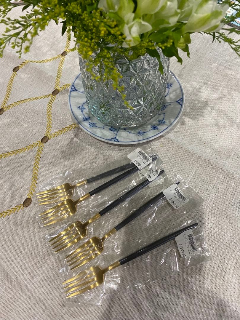クチポール　ゴア　マットゴールド/デザートフォーク5本セット