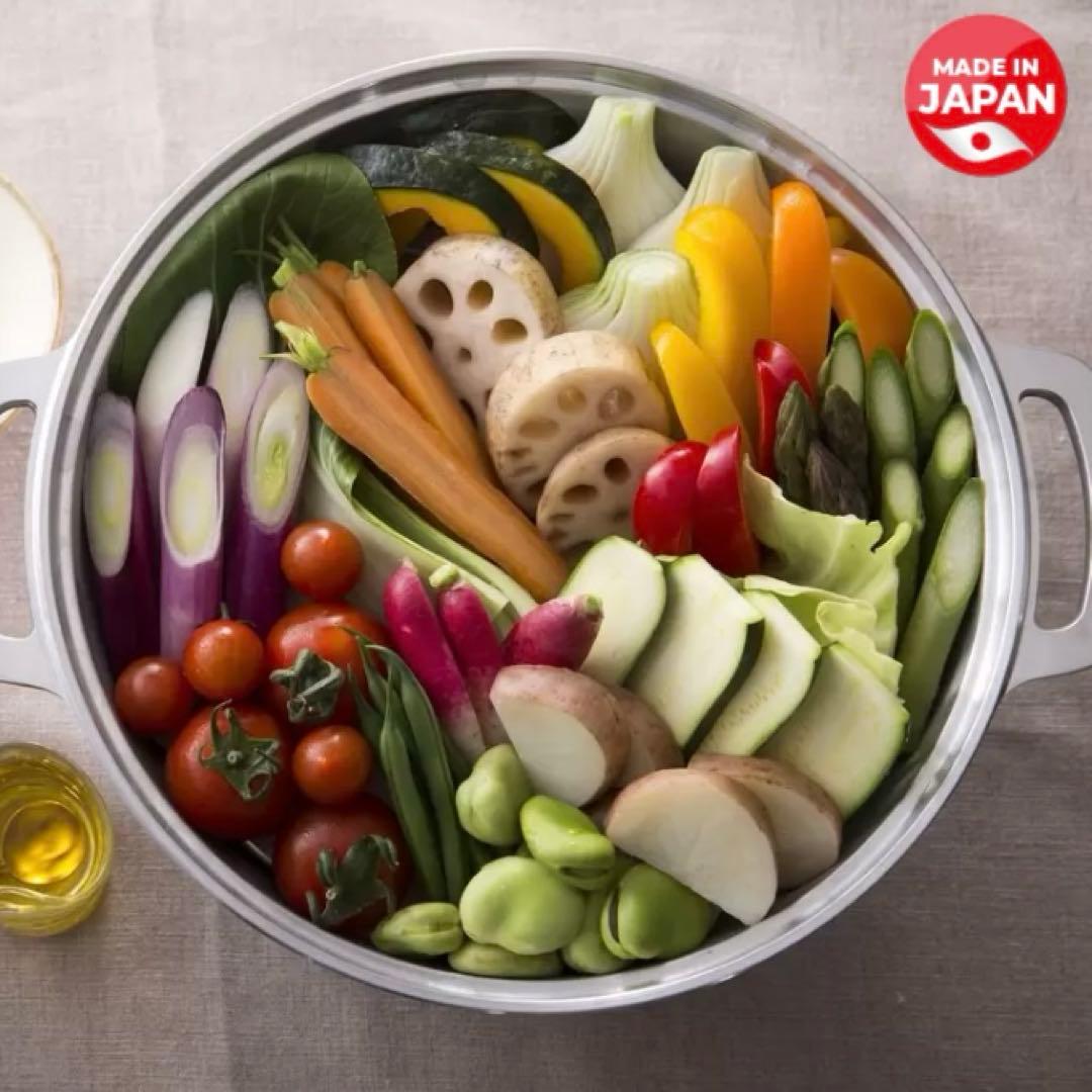 【新品】HAL ムスイ鍋 20cm ガス火専用 蒸し板付き