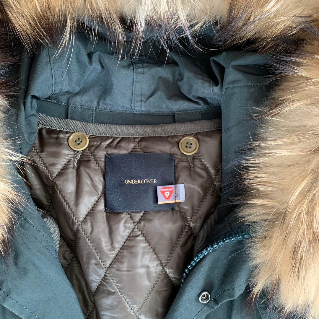 UNDERCOVER ファー付きダークグリーンモッズコート サイズ2