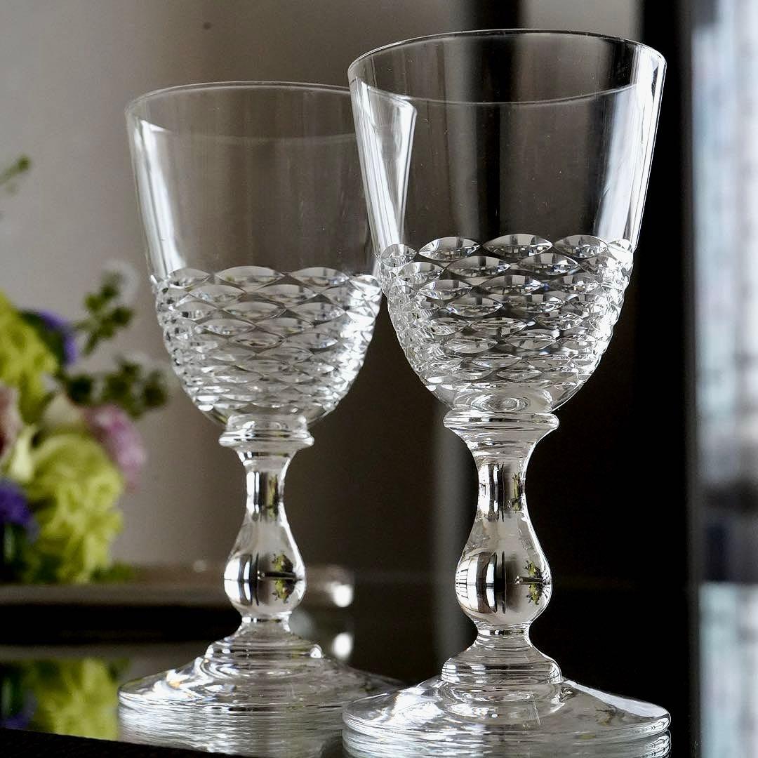 希少オールドバカラBACCARATゴンドール アペリティフ ワイングラス ペアB