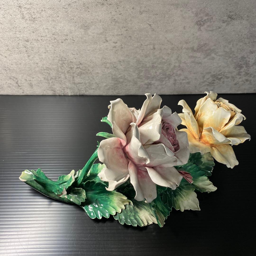 カポディモンテ　イタリア　陶花　アンティーク