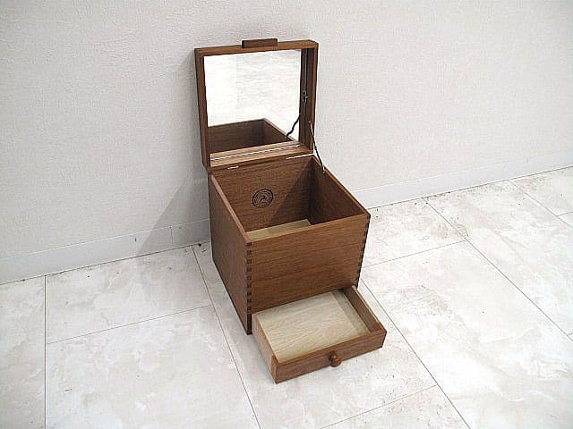 展示品　倉敷意匠 メイクボックス 　　鏡付き 化粧箱 小物入れ コスメボックス