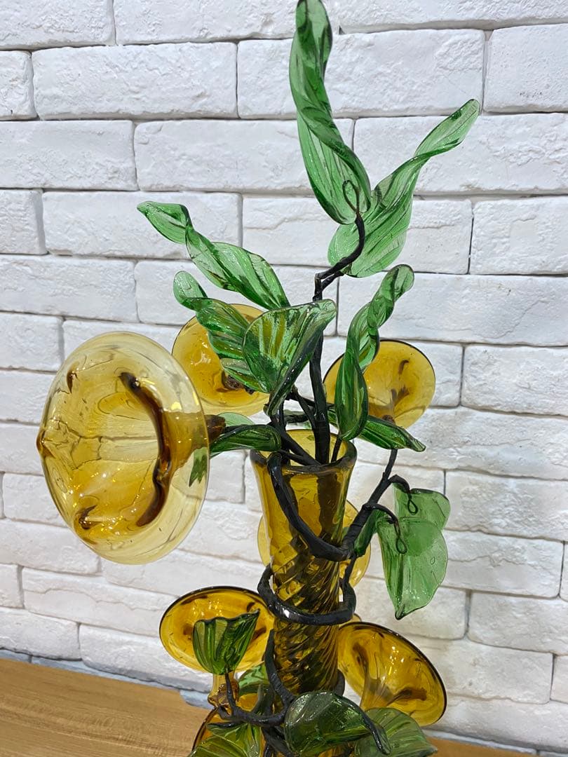 【東京都23区配送無料】ミッドセンチュリー　アートグラス　琉球ガラス　置物　花瓶