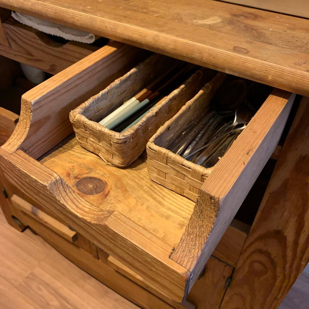 木製ワインラック　カウンター　食器棚