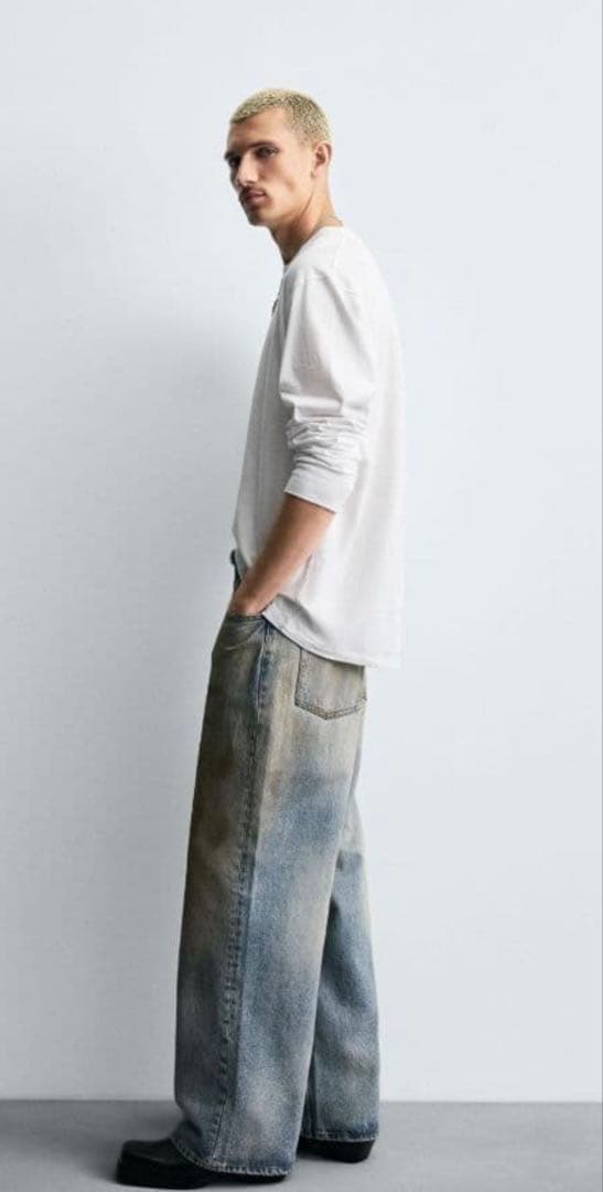 ZARA バギーフィットジーンズ　acne 風 EUR42 USA32