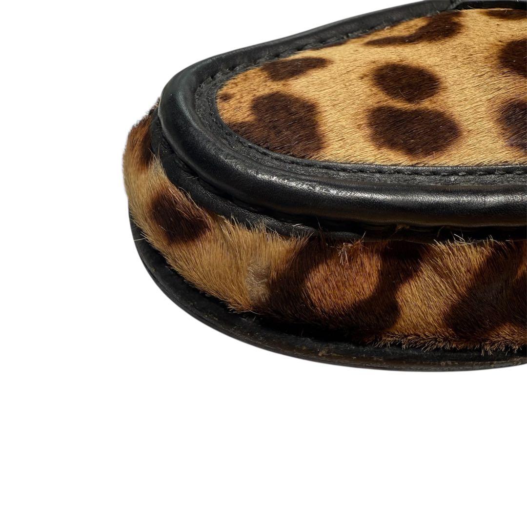 美品 レオパード ヒョウ柄 グッチ GUCCI ビットローファー ローファー