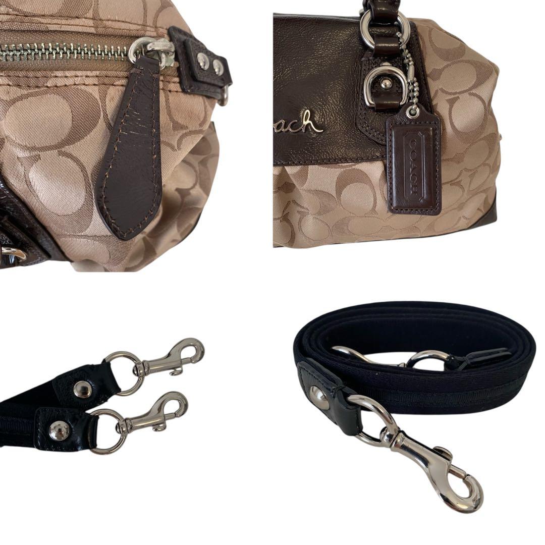 美品　コーチ　2way ショルダーバッグ　シグネチャー　斜めがけ　15443