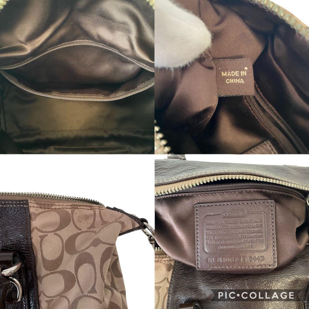 美品　コーチ　2way ショルダーバッグ　シグネチャー　斜めがけ　15443