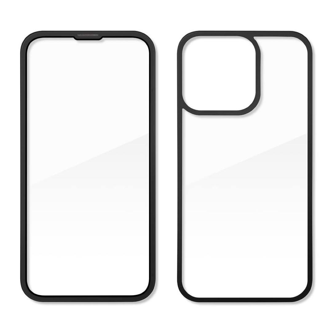 iPhone13Pro 6.1インチ　両面保護ガラスケース (ブラック)