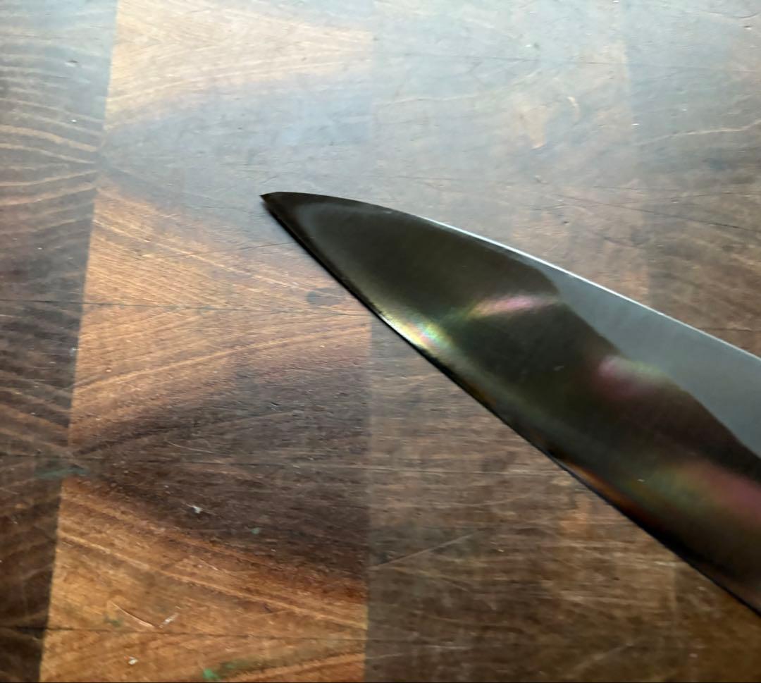 正本　築地　秀　小出刃　140mm 包丁　白鋼　和包丁　研ぎ済み　釣り　水牛朴