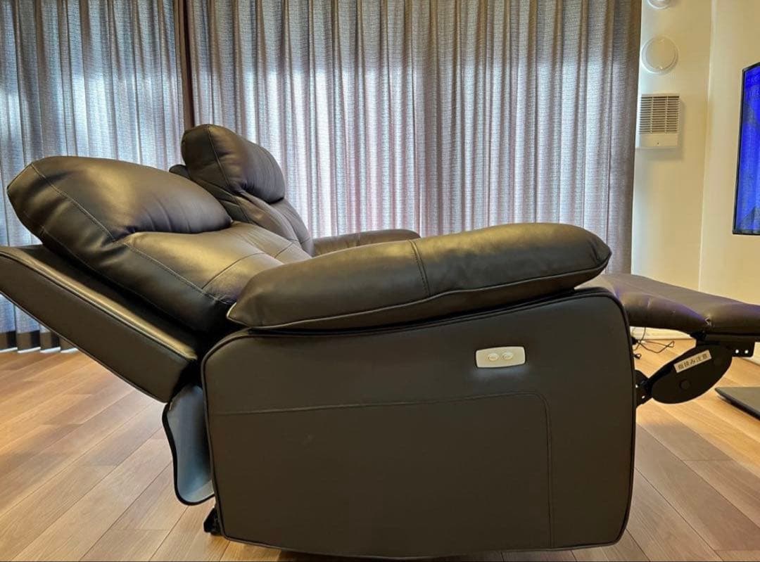 【美品】電動リクライニングソファ　ダークブラウン