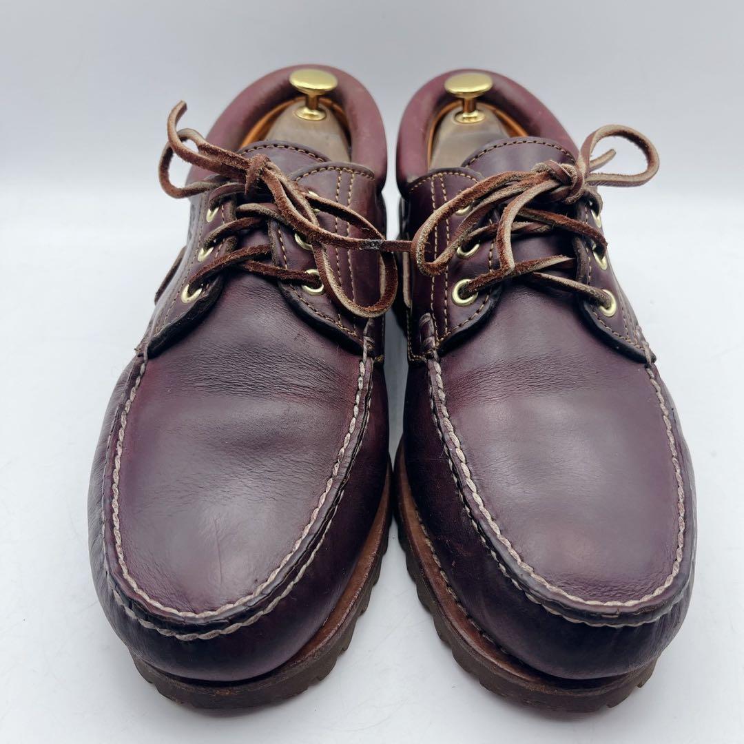 最安値❗️ ティンバーランド 3アイ デッキシューズ 9.5W バーガンディ