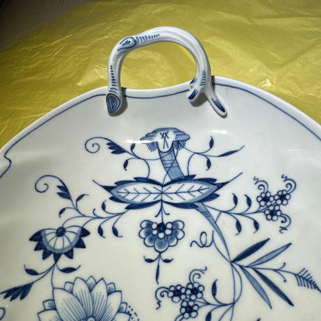 マイセン　ブルーオニオン　リーフディッシュ