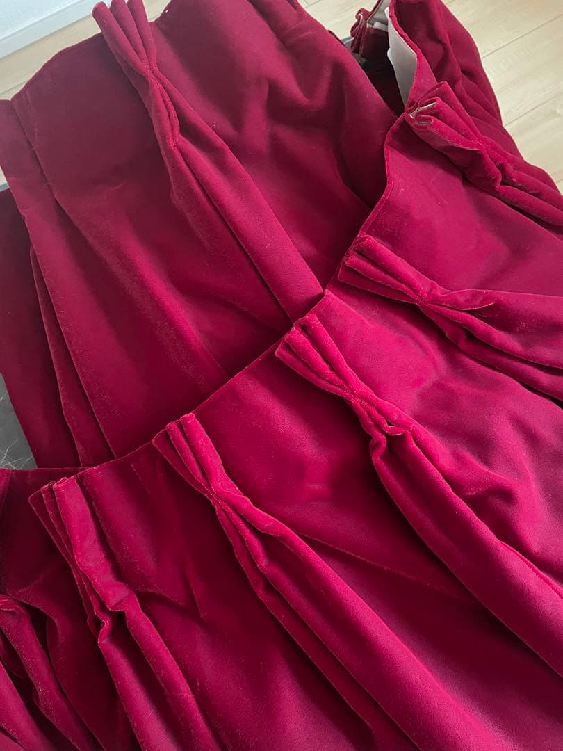 真紅オーダー遮光カーテン２セット