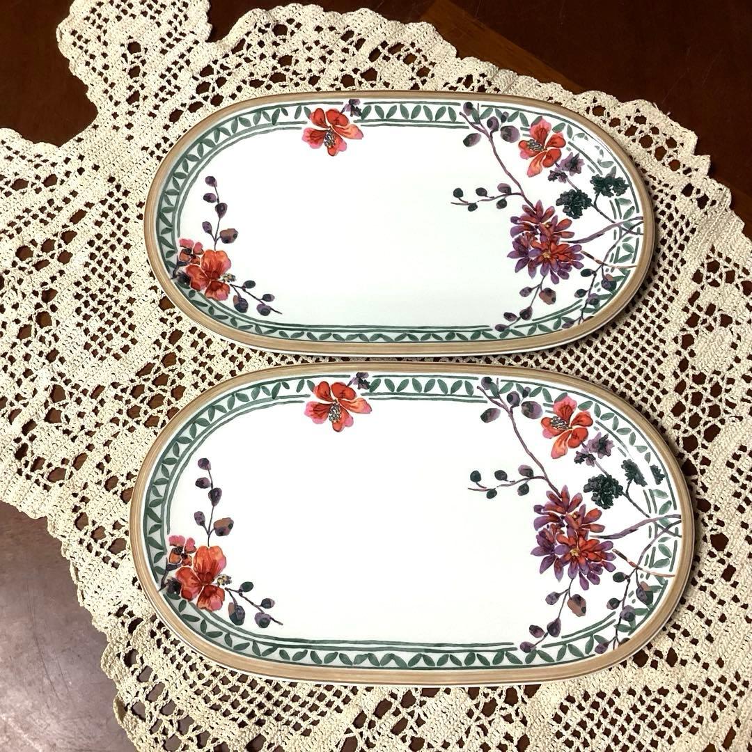 希少 Villeroy & Boch オーバルプレート ペアセット
