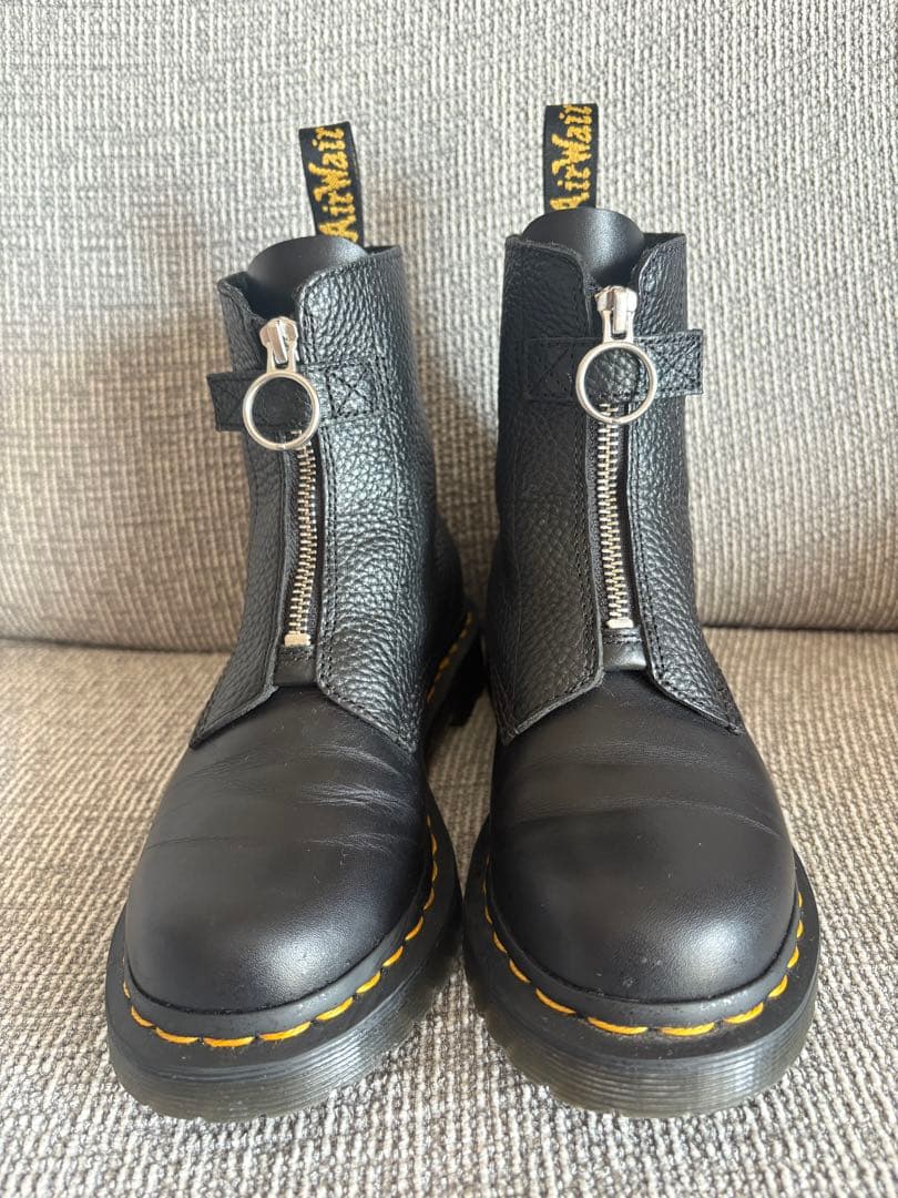 ドクターマーチン 1460PASCAL UK3 本革　フロントジップブーツ　黒