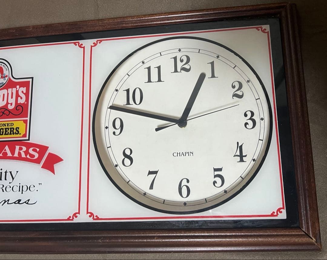 90年代　25周年 ウェンディーズ　ウォールクロック　時計　ハンバーガー