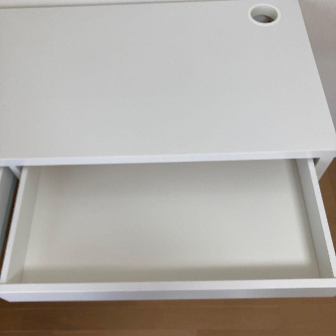 IKEA MICKEホワイト　デスク 2引き出し シンプルモダン