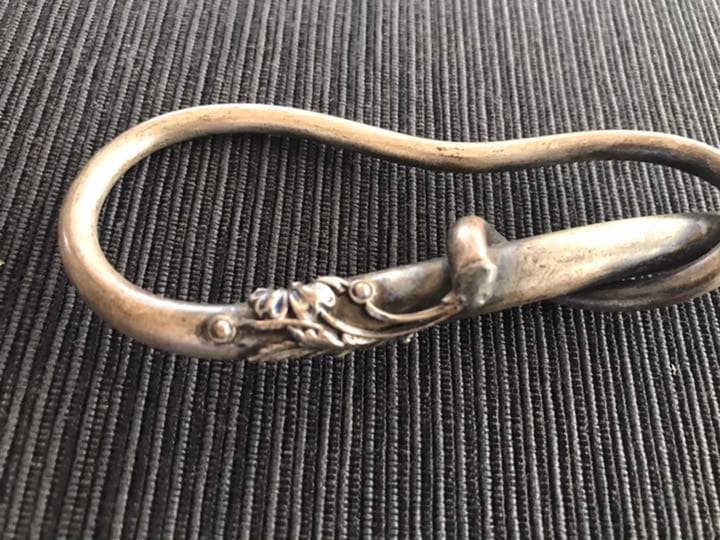 アール・ヌーヴォー　高級アンティーク傘用　持ち手　金属細工