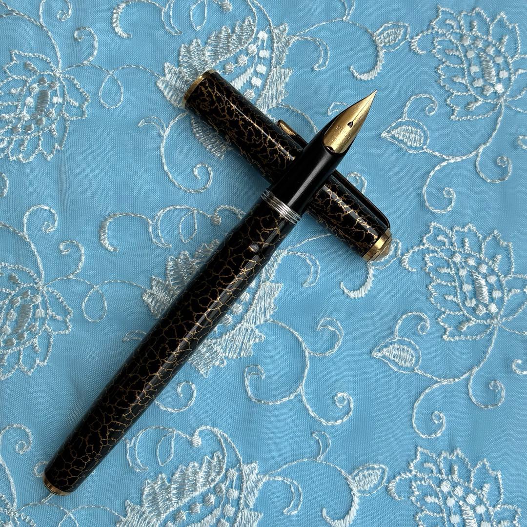 パイロット　国光会　蒔絵　黒蜻蛉14金　ヴィンテージ