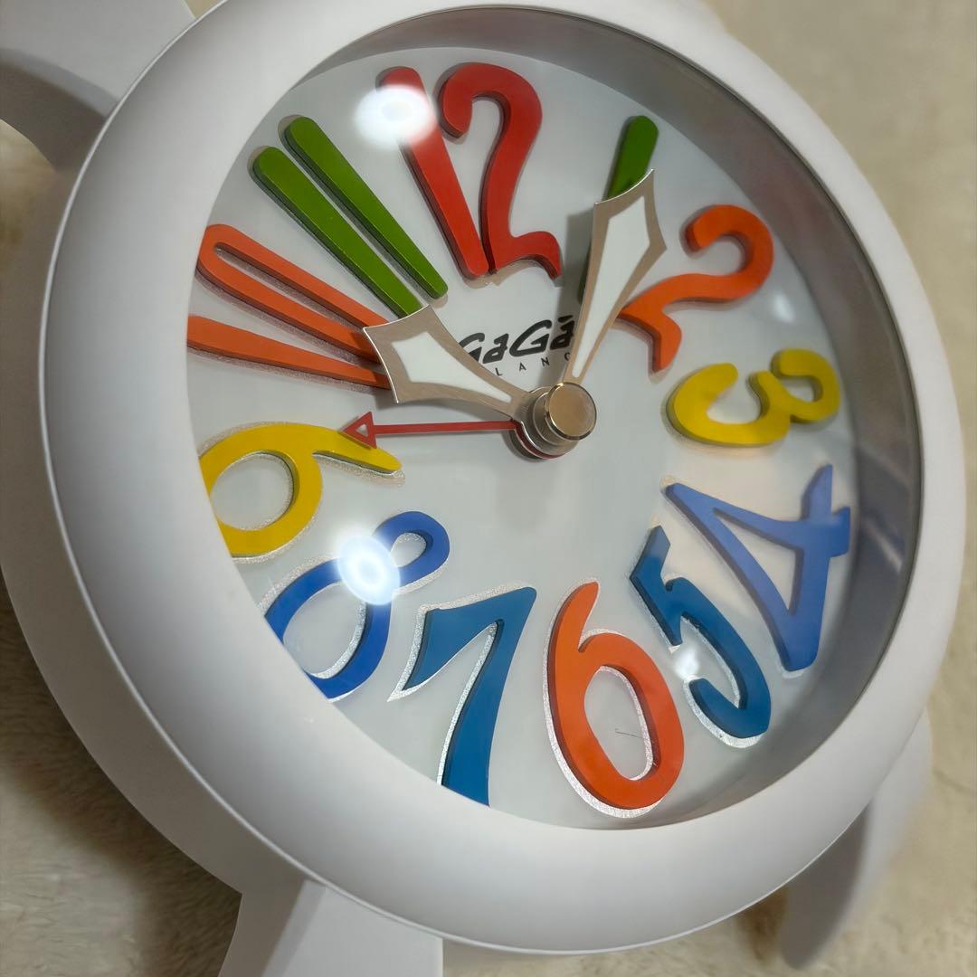 GaGa MILANO ガガミラノ 目覚まし時計 ホワイト 動作確認済