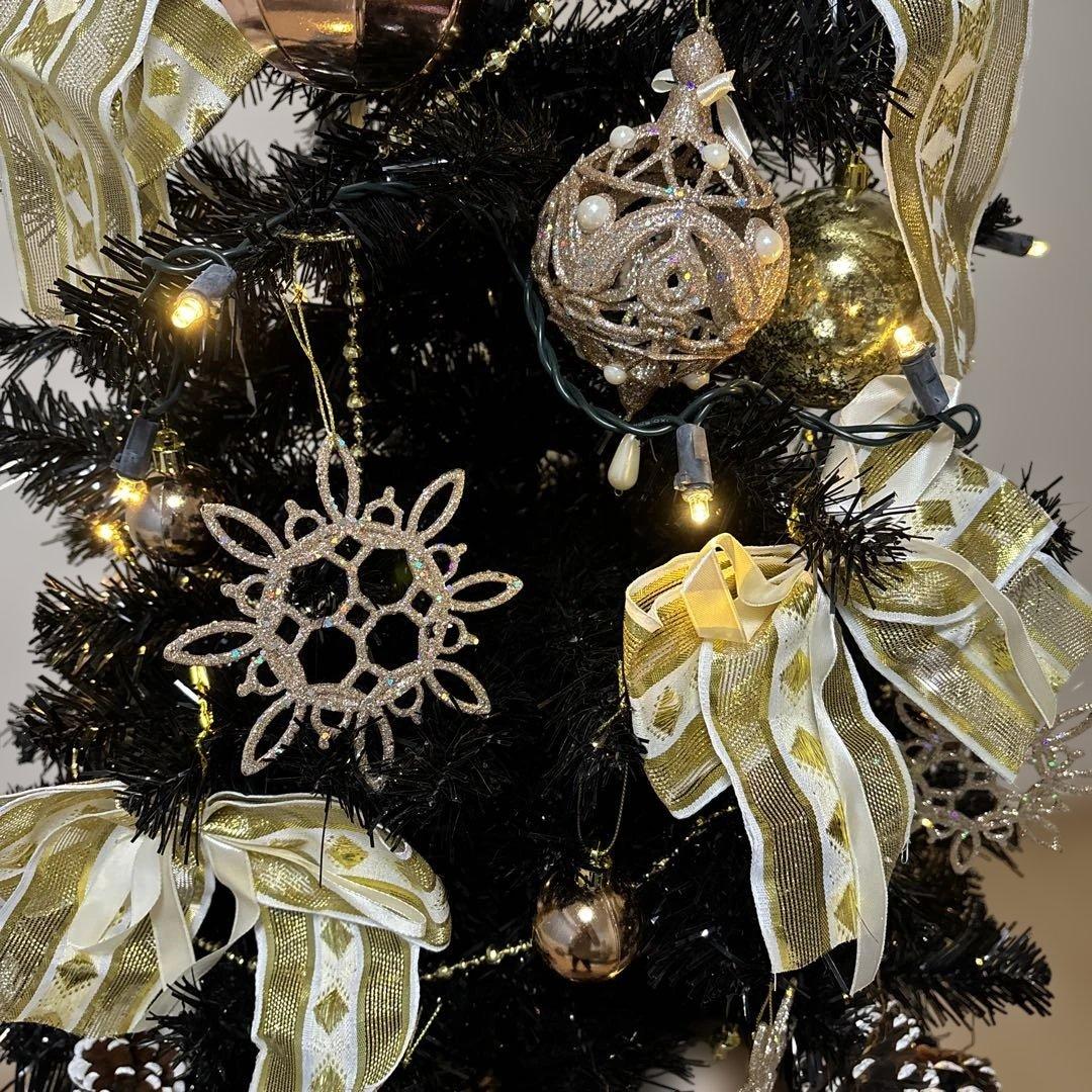 LED クリスマスツリー　150cm ゴールド　ブラック　ツリー