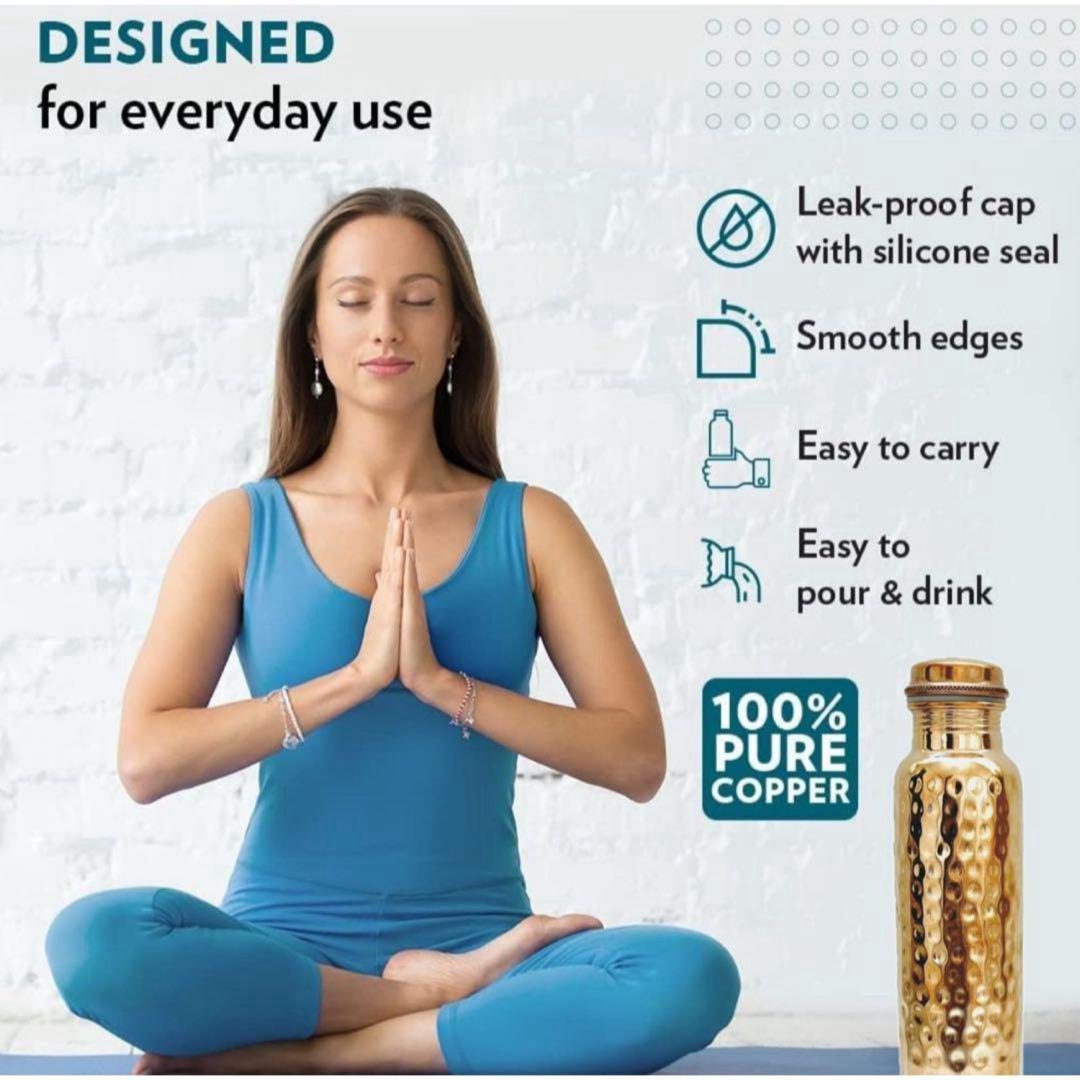 銅製1L水筒と2個カップセット