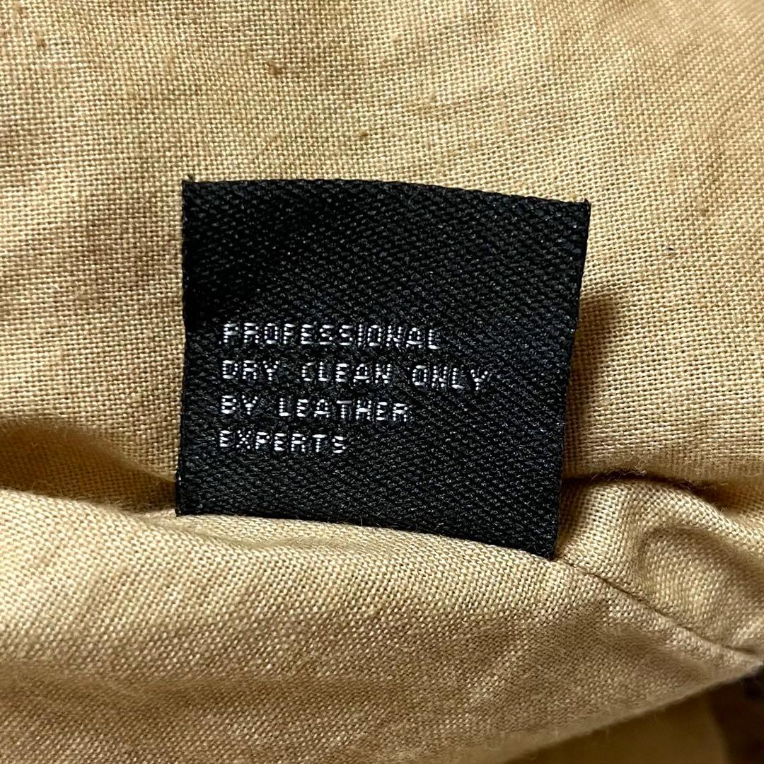 【希少!】パイソン柄 本革 シングルライダースジャケット 裏地ロゴ バッグロゴ