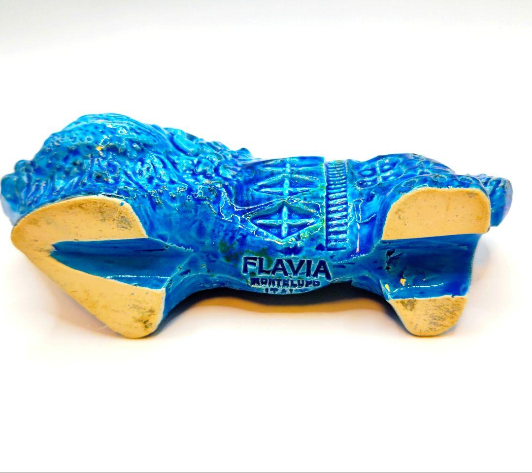 FLAVIA　リミニブルー　ライオン置物