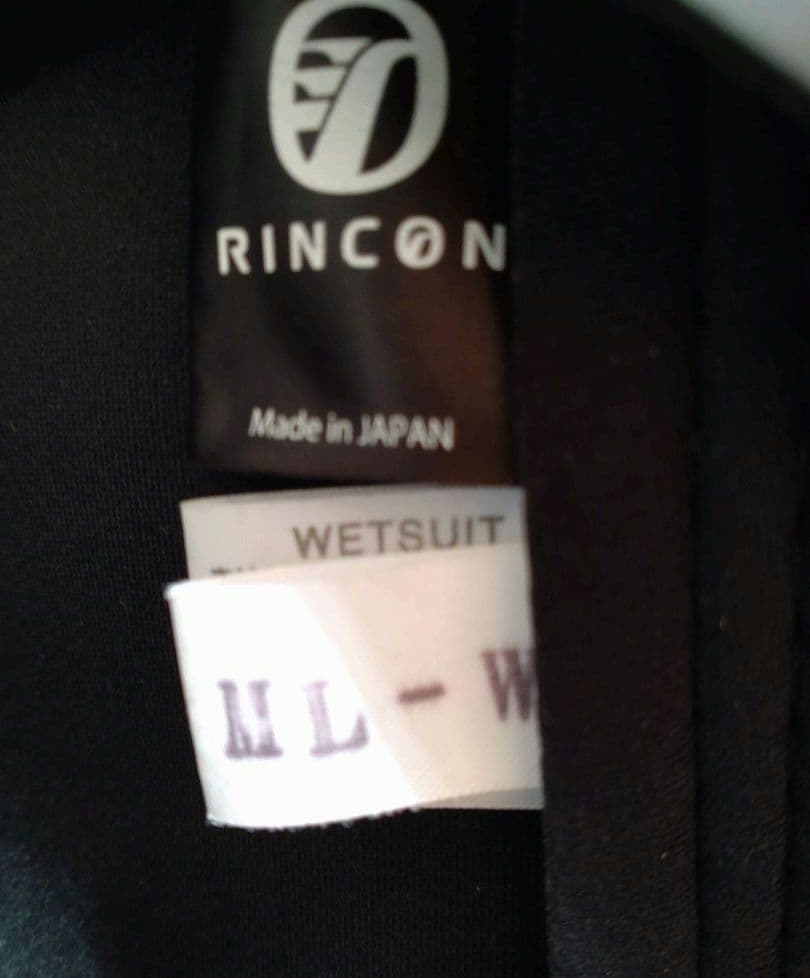 RINCONリンコン長袖タッパー ウェットスーツブラック<ML-W>サーフィン