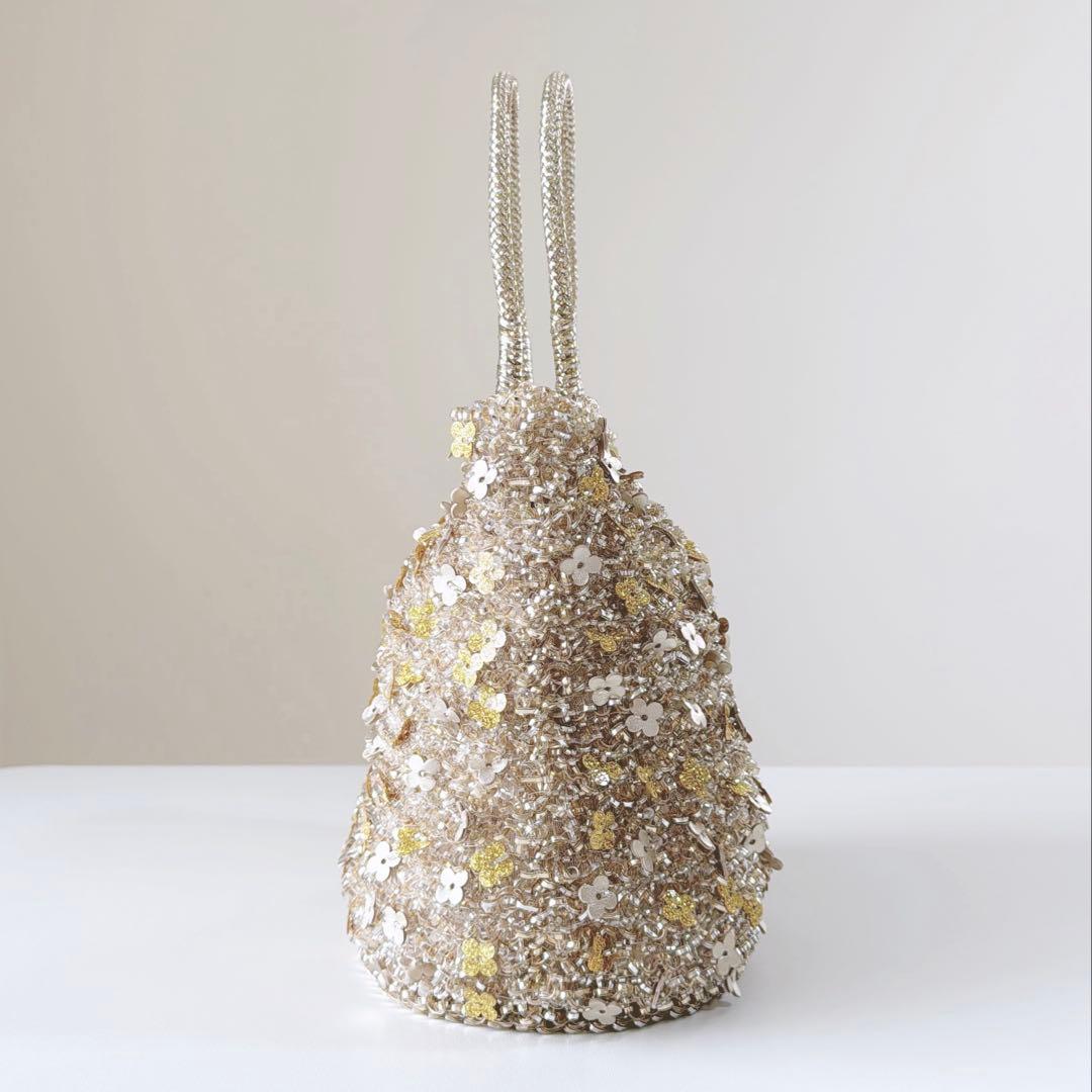 現行品　未使用　アンテプリマ　フィオリトゥーラ　バスケット　シルバーゴールド