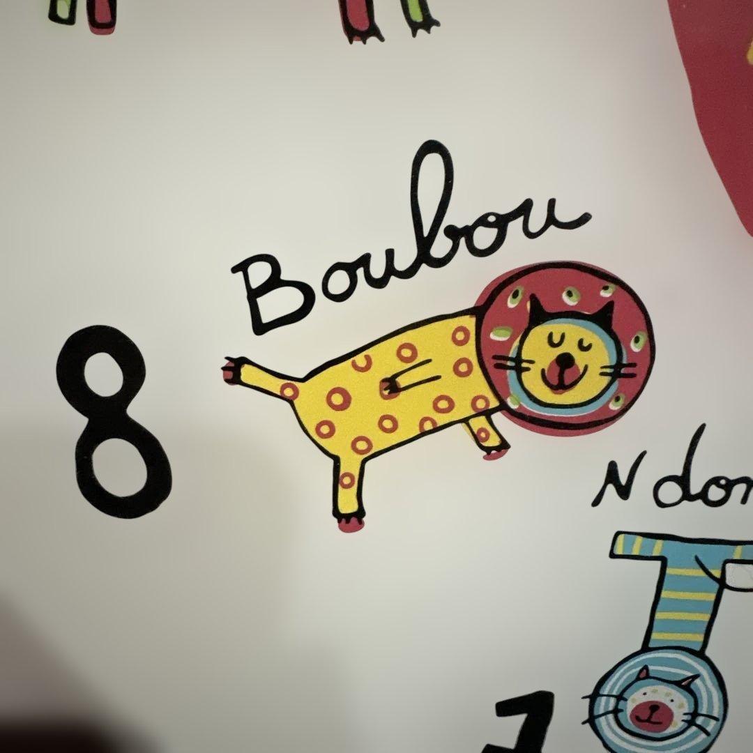 IDEA LABELガラスウォールクロックキャットアニマル掛け時計猫壁掛け時計